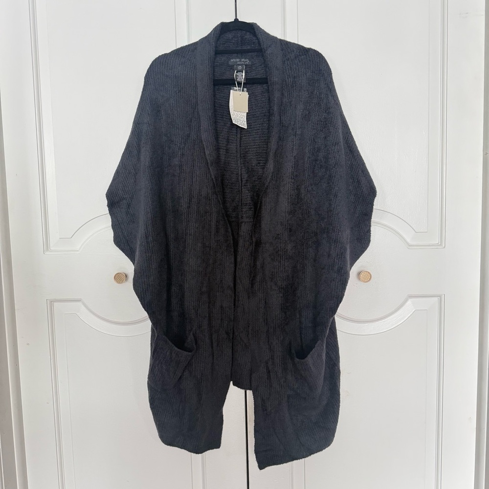 Barefoot Dreams Charcoal Open Front‎ Sweater